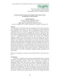 Gerakkan bet ke depan condong ke bawah. Pdf Ecolinguistic Study Of Conservation News Texts In Indonesian Mass Media
