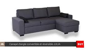 , canapé places relax éléctrique cuir/pu gris sunday. Canape D Angle Convertible Et Reversible Julia But Youtube