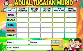 Jadwal perkuliahan teori & praktek daring. Jadual Tugas Murid Dubai Khalifa