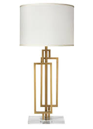 The Romeo Table Lamp In Antique Brass From Jamie Young Showcases An Artfully Shaped Base Elegantly Detailed In Anti Lamp Geometric Table Lamp Table Lamp Design