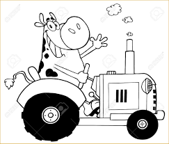 11 Unique De Dessin De Tracteur Photos Black And White Cartoon Cartoon Cow Cow