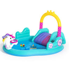 Atau berdasarkan posisinya, seperti kolam renang indoor dan outdoor. Kolam Renang Anak Unicorn Bestway Karet Perosotan Outdoor Pool Activity Shopee Indonesia