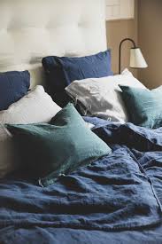 elegante housse de couette bleu marine bleu deco decoration inspiration lit chambre interiordesign housse de couette parure de lit couette