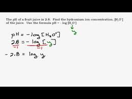Logarithm Problem Involving Ph Youtube