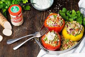 No need to register, buy now! Gefullte Paprikaschoten Mit Ricotta Rucola Und Meerrettich