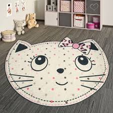 Hier gibt es kinderteppiche für die kleinen, die ihre fantasie anregen. Kinderteppich Katzen Motiv In Weiss Rosa Teppichmax