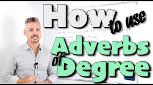 Adverbs of degree are used to indicate the intensity, degree, or extent of the verb, adjective, or adverb they are modifying. How To Use Adverbs Of Degree Absolutely Awfully Largely Entirely Almost Nearly Really Youtube
