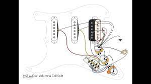 My versatile hss wiring scheme. Hss Guitar W Dual Volumes Master Tone And Coil Split Youtube
