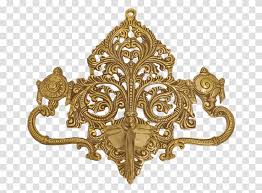 Please to search on seekpng.com. Decorative Wall Hanging Diya With Sangu Chakkara Showpiece Brass Cross Pattern Floral Design Transparent Png Pngset Com