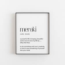 Meraki Greek Decor Downloadable Art Dictionary Art Printable Art Greece Art Yoga Decoration Spiritual Gifts Lif Rare Words Words Quotes Aesthetic Words
