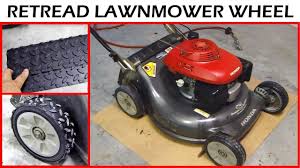 Even the best lawn mower tires need to be replaced eventually. How To Retread The Honda Lawnmower Wheel Youtube