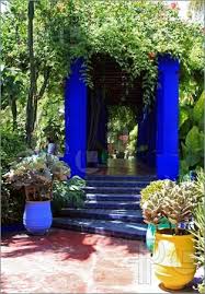 Majorelle Garden In Marrakech In Morocco Moroccan Garden Small Garden Outdoor Flowers