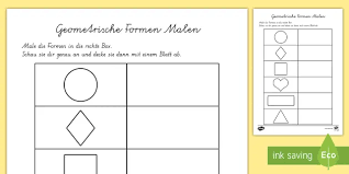 Ihr könnt in word eine linie auch selbst ziehen. Geometrische Formen Malen Arbeitsblatt Teacher Made