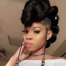 25 Updo Hairstyles For Black Women Black Updo Hairstyles Natural Hair Styles Hair Styles Natural Hair Updo
