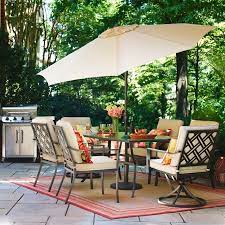 Style Selections Glenn Hill 7 Piece Patio Dining Set At Lowes Com Patio Dining Set Outdoor Patio Set Patio Furniture Sets