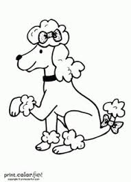 Poodle has a loyal nature, likes to play and smart. Dog Coloring Page Poodle Drawing Poodle Dog