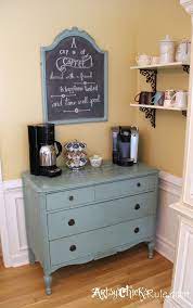 Be particularly cautious with high wattage appliances like coffee pots, hair dryers, etc. Coffee Bar Server W Shelves It Moved Artsy Chicks Rule Home Goods Decor Dresser To Coffee Bar Home Diy