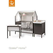 Stokke Home Bed Hazy Grey Inkl Dach Natural Dresser Changer Und Cradle Grey Baldachin Uber Dem Bett Schutzdach Ikea Babybett