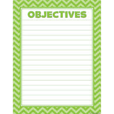 objectives lined chart