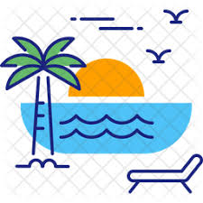 Sunset On Beach Icon Of Colored Outline Style Available In Svg Png Eps Ai Icon Fonts Beautiful ocean sunset icon stock illustration. sunset on beach icon