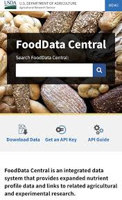 Fooddata Central Nutritional Information Nutrient Snacks Food