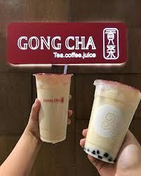repost foodiedates me milk tea w aliciaaroseee first timers at gong cha we both ordered the wintermelon fresh milk tea so bomb