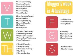 Blogger Week In Hashtags Social Media Hashtags Marketing Strategy Social Media Blog Social Media
