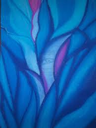 Georgia O Keeffe Flowers Georgia O Keeffe Style Blue Flower By Obsidianempress Georgia O Keeffe Lovers Art Blue Flowers