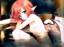 The image that the girl who is in the bath is in the state of lewd - Hentai  Image