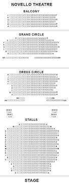 novello theatre seating plan london west end uk