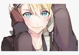Like a piece of art, his blonde hair is evenly distributed with some tuft spikes hanging. Animeboy Boy Cute Hot Blondy Blue Eyes Anime Cute Anime Guy Blonde Png Image Transparent Png Free Download On Seekpng
