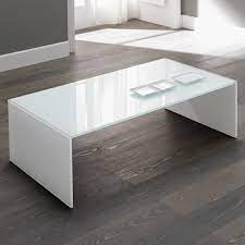 White lift top coffee table with hidden storage shelf and 2 drawers by fufu&gaga bellamy 48 in. Qubik White Glass Coffee Table Robson Furniture