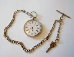 Snake pocket watch chain or 18in necklace double albert repro victorian men's $55.0. Stunning Victorian Silver Pocket Watch With Silver Albert Chain 130158 Sellingantiques Co Uk