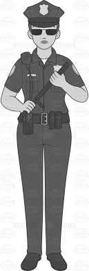 Serious Female Cop Carrying A Police Baton Arrest Badge Baton Cop Duty Female Femaleperson Female Cop Kids Police Officer Costume Female Police Officers