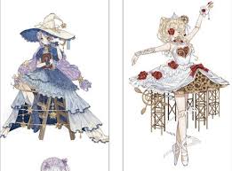 Girls In Special Skirts Washi Tape With Special Ink And Etsy Anime Outfits Art Clothes Anime Dress