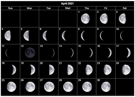 Find out moon phases for each day of the month. April 2021 Lunar Calendar Printable In 2021 Moon Phase Calendar Moon Calendar New Moon Dates