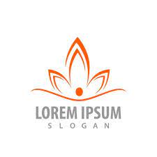 زهرة اللوتس اللون البرتقالي تصميم مفهوم الرمز البياني قالب lotus flower logo design flower logo design lotus flower logo