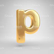Bright Gold Letter P Lowercase 3d Render Shiny Golden Font Isolated Alphabet Photos Lettering Stock Images Free