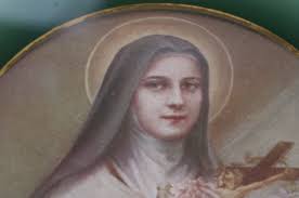 The Portrait of Saint Therese of Lisieux Framed Under Glass, 1950s