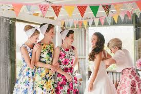 A 1950s Inspired Australian Farm Wedding The Power Of Love Real Weddings Wedding Bridesmaid Dresses Different Colors Floral Bridesmaid Dresses