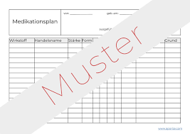 Medikamentenplan zu hause ausfullen und mitbringen. Aporize Medikationsplan Muster Download Planer Ausdrucken Ausfullen