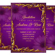 Gold Border Wedding Invitation Card Template With With Gold Frame And Purple Background Template Download On Pngtree Wedding Invitations Borders Wedding Invitation Cards Wedding Invitation Card Design