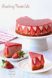 Strawberry Mousse Cake Strawberry Recipes Strawberry Mousse Cake Mousse Cake Recipe