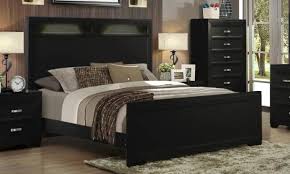 Soflex Ophelia Black Tall Headboard Queen Bedroom Set 2pcs W Led Lights Classic Soflex Ophelia Q Set 2 Buy Online Bedroom Set Bedroom Sets Queen King Bedroom Sets