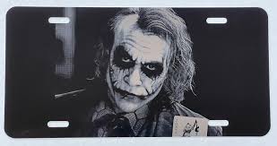 NEW JOKER "WHY SO SERIOUS?" Laser Engraved License Plate Car Tag Gloss Black