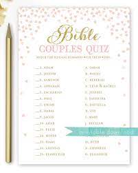 Your big day may be the start of your fairy tale ending, or your ultimate nightmare. Bible Couples Quiz Printable Bridal Shower Game Famous Etsy Couples Bridal Shower Bridal Shower Games Unique Couples Quiz