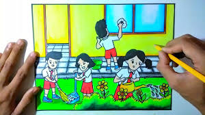  Gambar Poster Kebersihan Lingkungan Sekolah Youtube