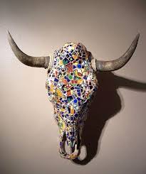 Talavera Steer Skull Bull Skulls Cow Skull Art Cow Skull Decor