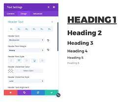 You Can Now Create Custom Design Styles For Each Heading Level In The Divi Builder Assigning Custom Fonts Text Sizes An Custom Fonts Web Design Custom Design