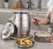 Stainless Steel 8L Double Wall Vacuum Lunch Box Food Carrier Steel Soup  Container Insulation Tiffin Box